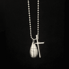 Water Drop Mini Pill Bottle & Cross Necklace
