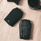 Skull Relief Leather Card Wallet