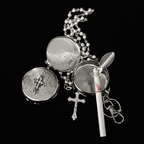 Gothic Embossed Ashtray Necklace / Keychain