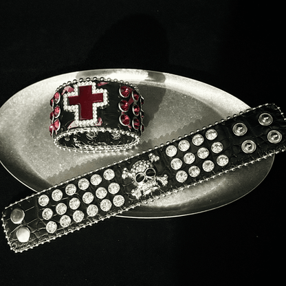 Gothic Studded Cuff Bracelet