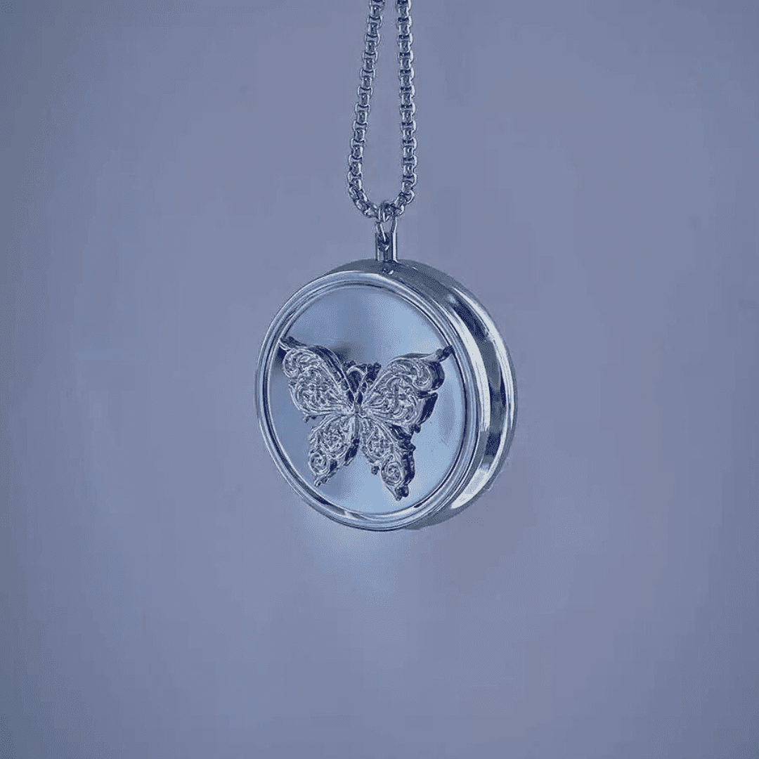 Butterfly Pillbox Pendant