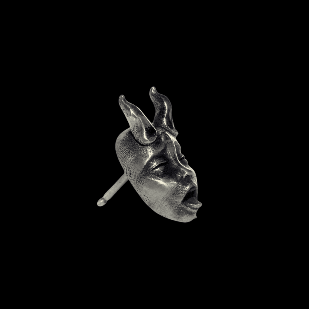 Oni Mask Stud Earrings