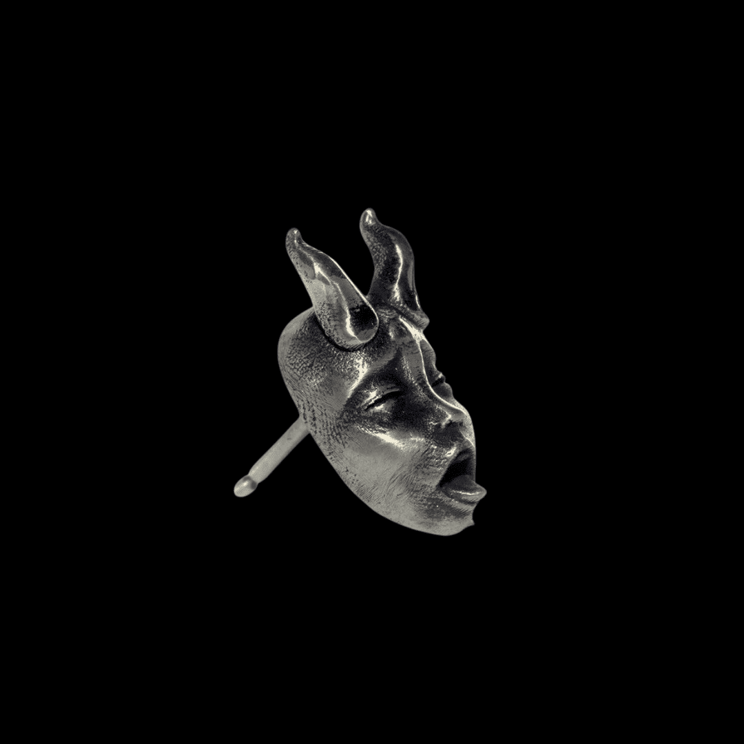 Oni Mask Stud Earrings