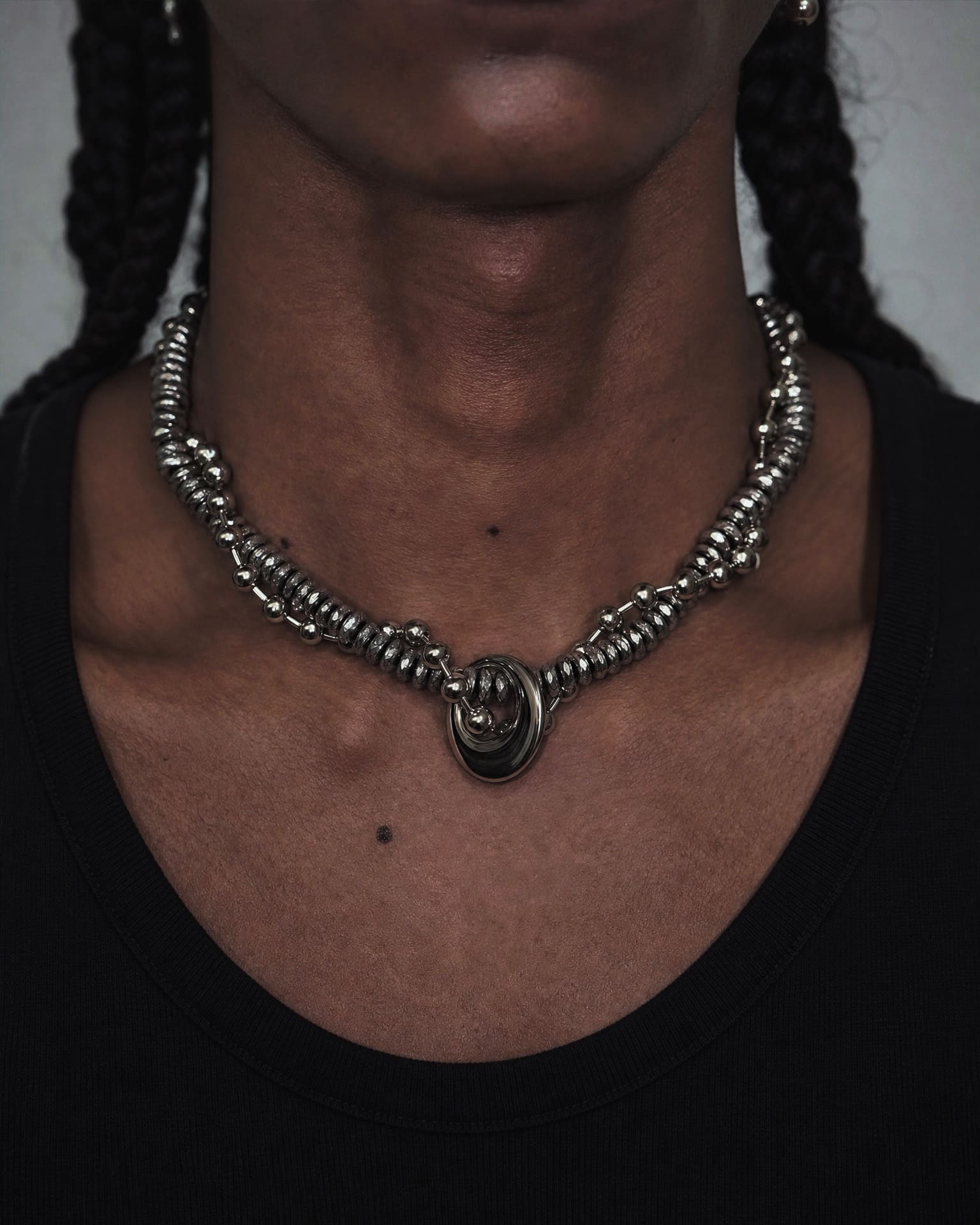 Entwined Shard & Moon Necklace