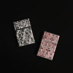 Gothic cross-embossed leather-look cigarette case