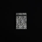 Gothic cross-embossed leather-look cigarette case