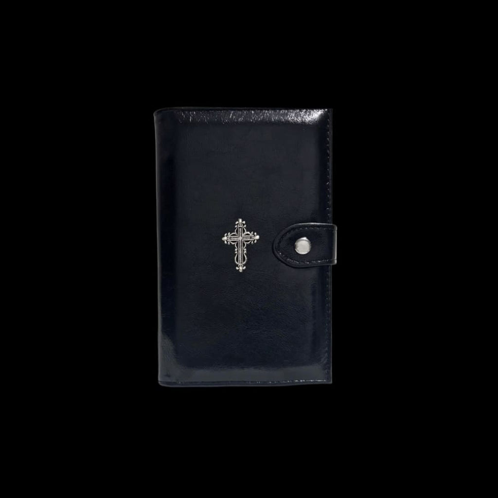Gothic Cross Leather Passport Holder