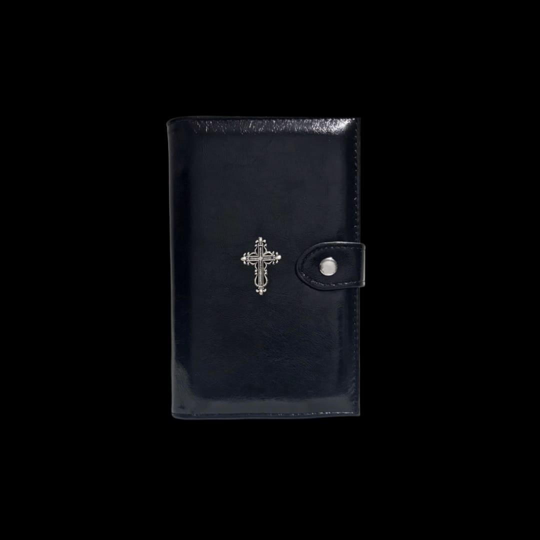 Gothic Cross Leather Passport Holder