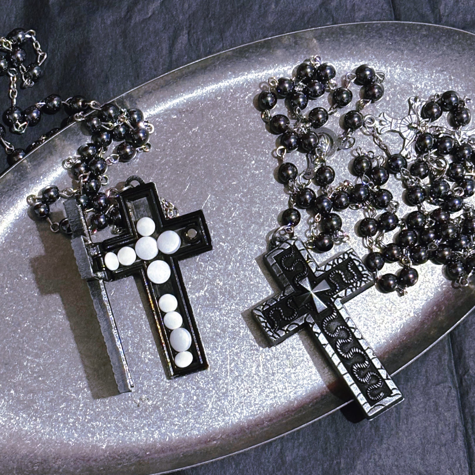 Magnetic Cross Pillbox Pendant