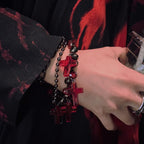 Blood Red Cross Layered Bracelet