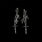 Cross Charm Stack Earrings
