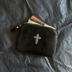 Gothic Cross Leather Coin Purse