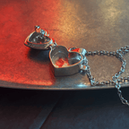 Star & Moon Heart Locket Necklace