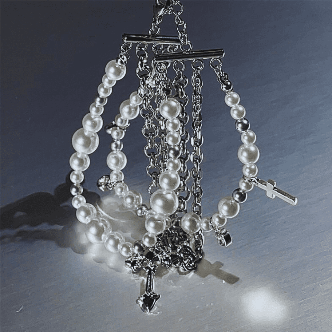 Divine Pearl cross bracelet