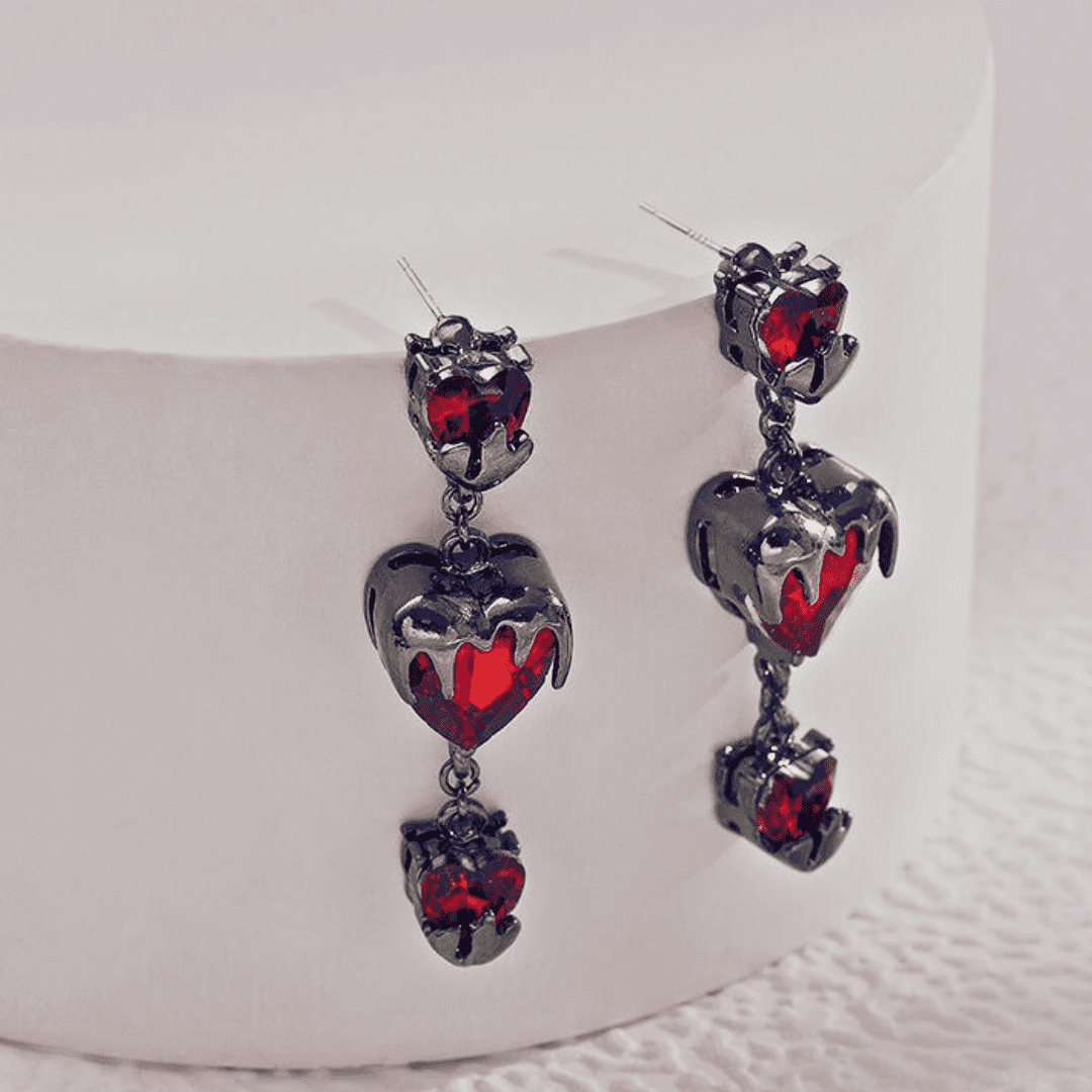 Crystal Heart Earrings