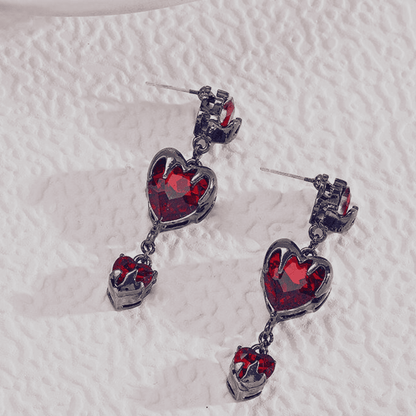 Crystal Heart Earrings