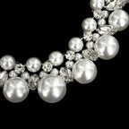Rhinestone & Pearl Multi-Layer Necklace