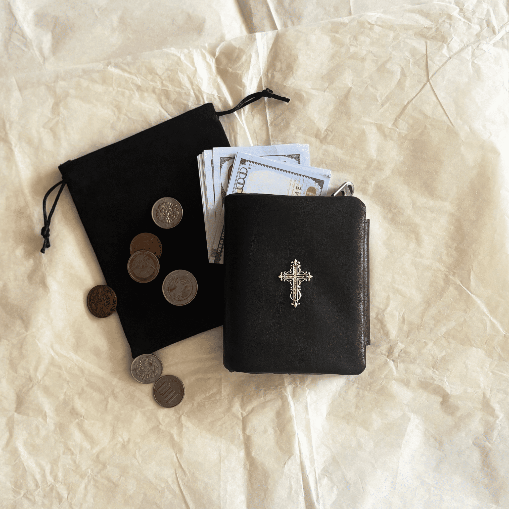 Gothic Cross Leather Wallet