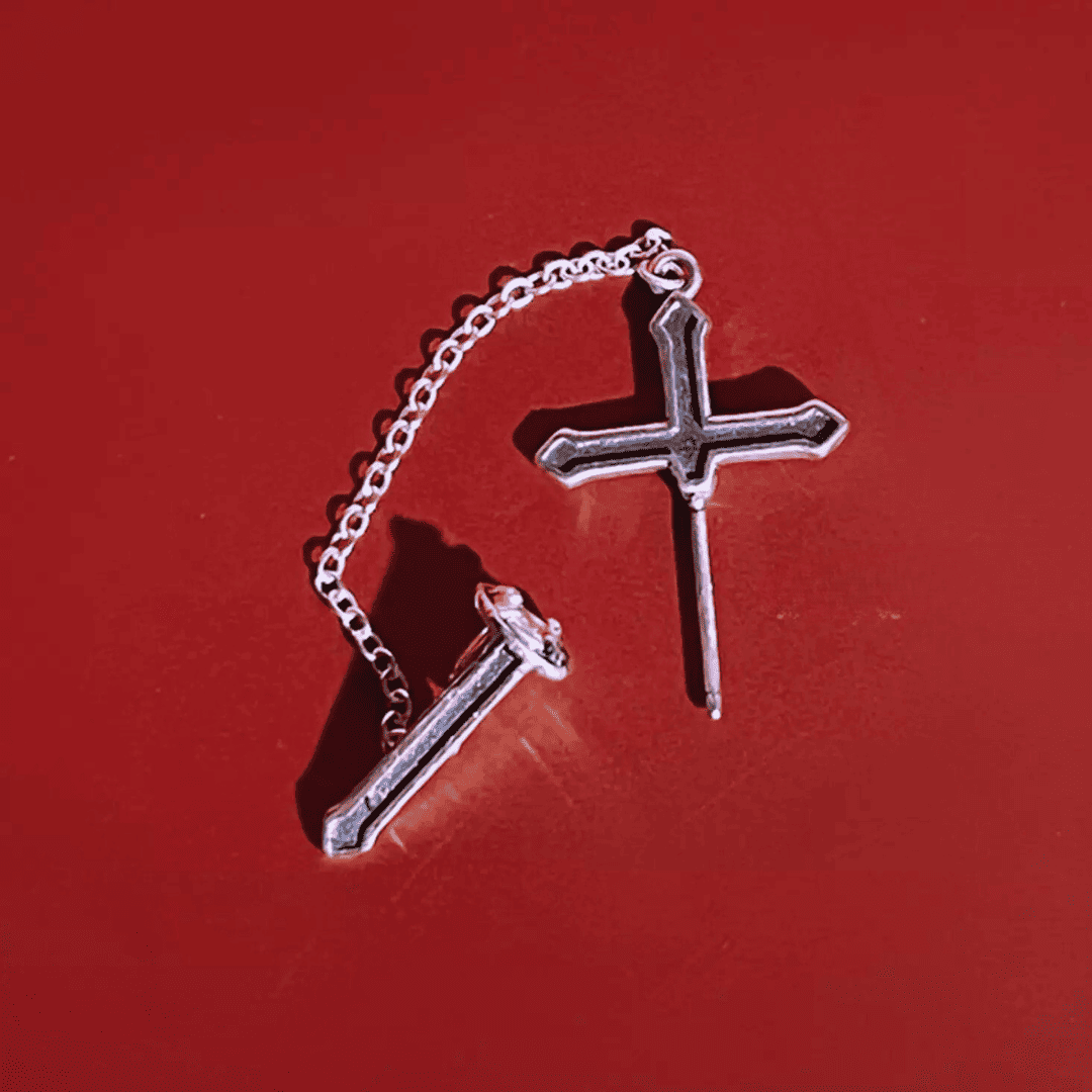 'Cross of Chains' Earring