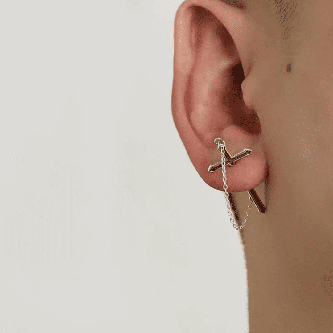 'Cross of Chains' Earring