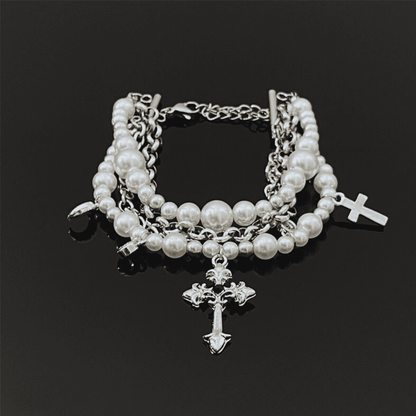 Divine Pearl cross bracelet